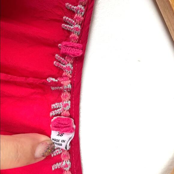 Johnny Was | Red Long Sleeve Blouse Embroidered Rayon XS - Picture 8 of 10